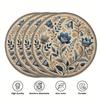 Middle East Style Coffee Cup Mats Embroidery Round Dining Mat  Kitchen Supplies
