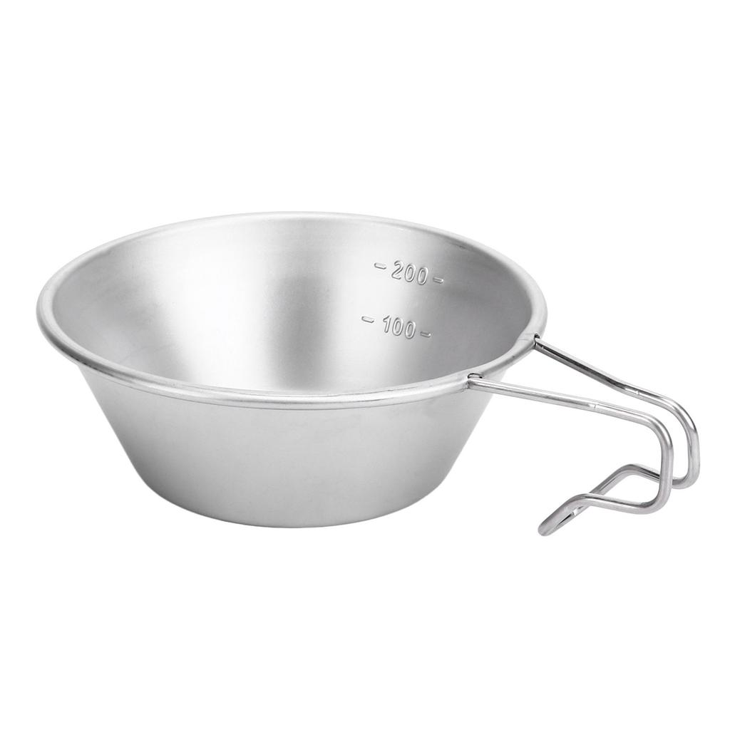 Кружка для кемпинга, миска для туризма, кружка из нержавеющей стали с ручкой в форме крючка для путешествий на открытом воздухе, пикника