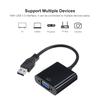 USB3.0 к VGA Женский адаптер-кабель-конвертер 1080p для ПК, ноутбука, проектора, ТВ-коробки