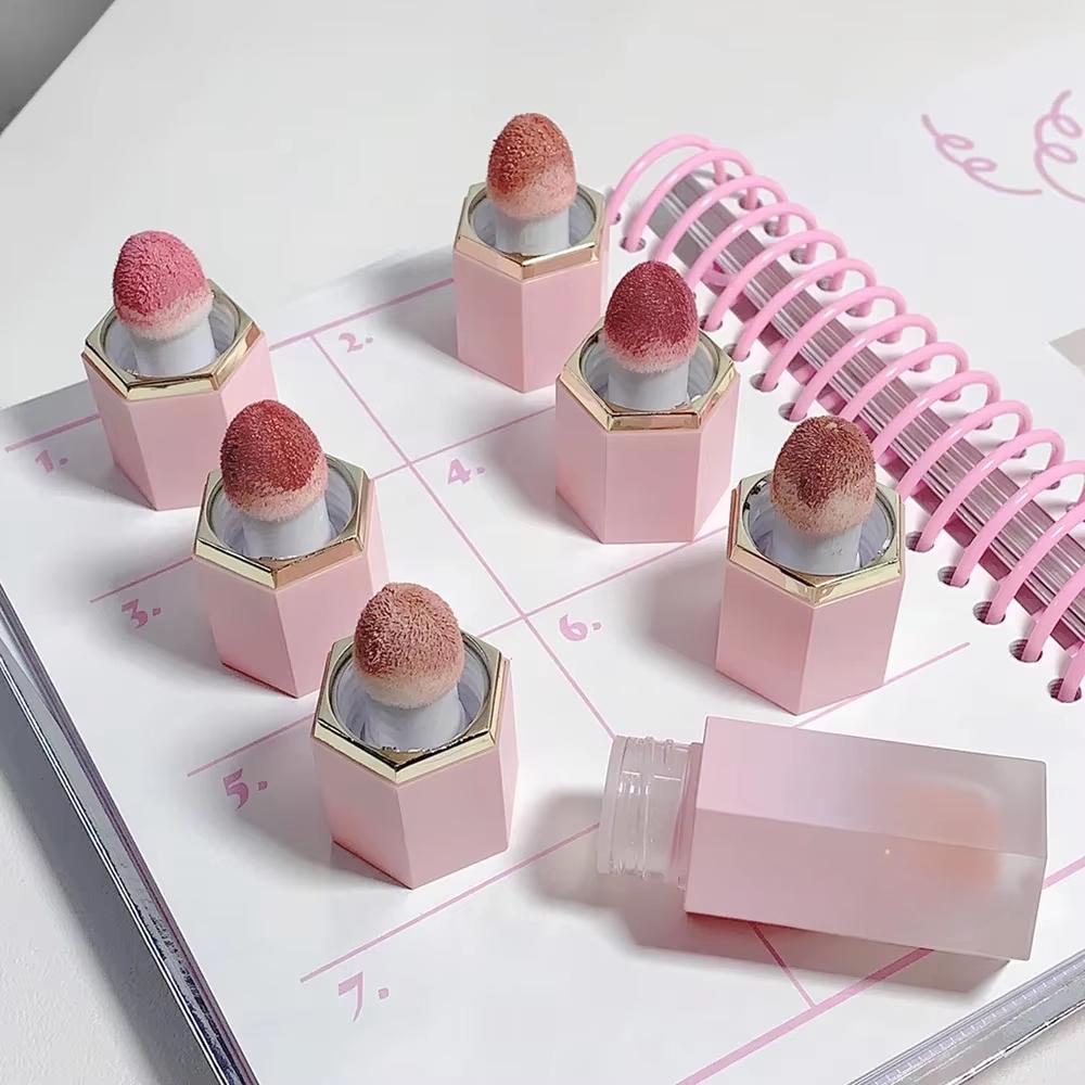 6 Color Liquid Blush Cream Matte Face Smooth Cheek Eye Mousse Blush Highlighter Stick Rouge Waterproof Contour Make Up