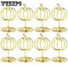 WTEMPO Creative Pumpkin Shaped Design Card Holders Office Table Card Holders DIY Desk Sign Holders Table Number Holder Stands Picture Holders