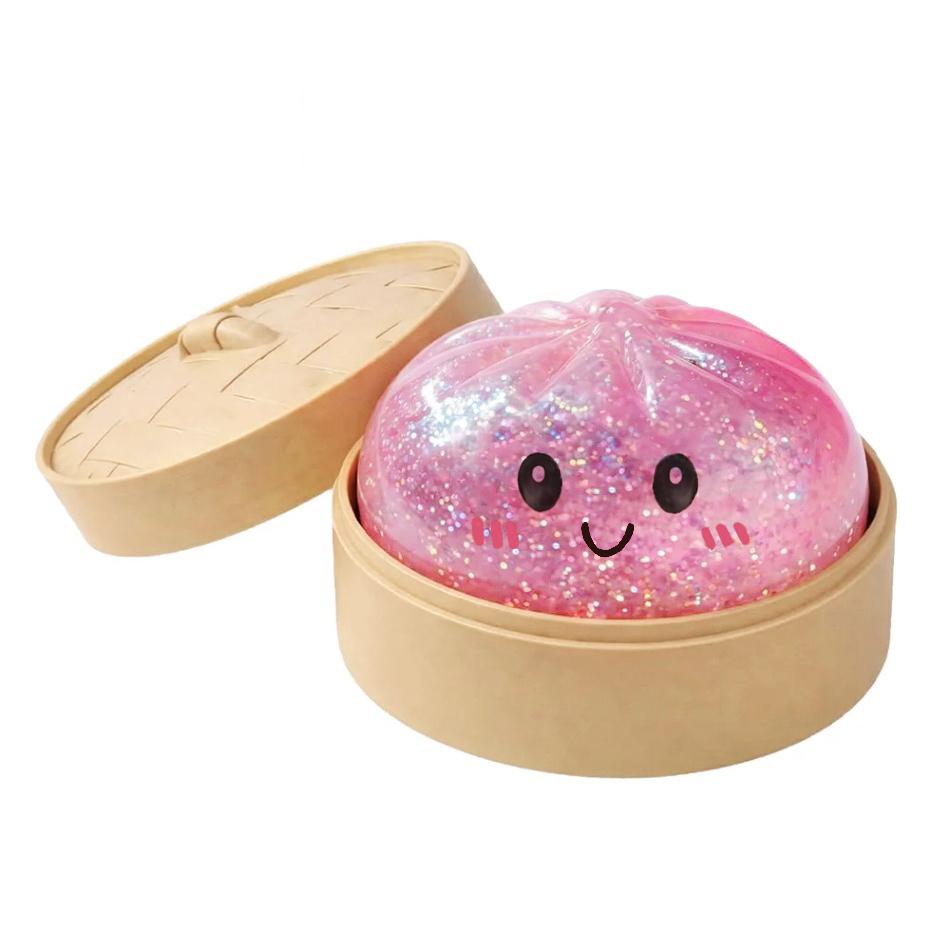 Glitter Dumpling Dumpling Squeeze Toy Stress Relief Slow Rising Sensory Fidget for Anxiety Gifts Relaxing Gifts