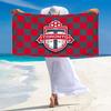 Toronto FC Print Beach Towel, Large Soft Quick Dry Towel for Beach Camping Swimming