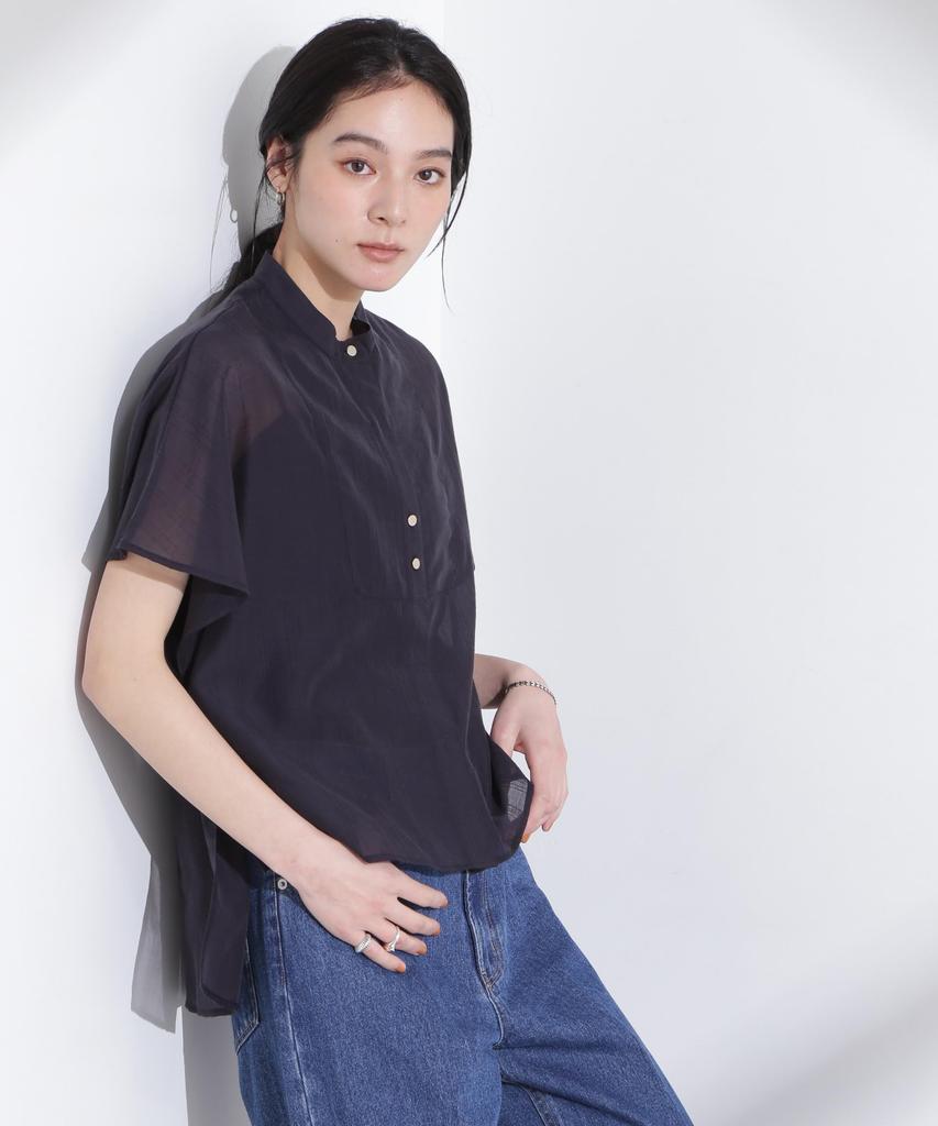 Nano Universe Poncho Design Size F Women's Shirt, 120, Navy, 669-5121311