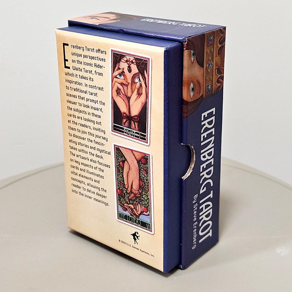 Erenberg Tarot Deck in Rigid Box 12*7cm, Intimate Close-Up Illustrations - Standard Tarot Cards Double-embossed Cardstock