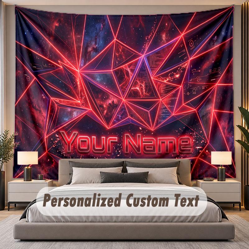 Neon Colorful (31) Theme Custom Tapestry Personalized Custom Name Text Wall Hanging Tapestry Home Decor Background Cloth