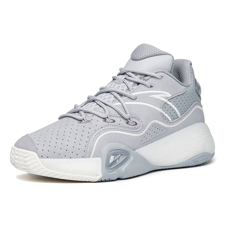 Anta Cement Bubble 1.0 KT Thompson Low-Top Basketball Shoes Men Sneaker Gray 912121608S-10