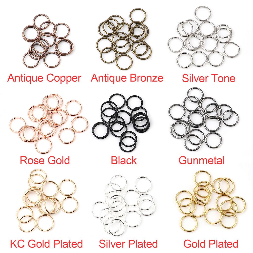 200 PCs/Set Multi-size Multi-Color Iron Based Alloy Open Jump Rings Findings Circle Ring for Making Jewelry DIY 3-12mm Wholesale