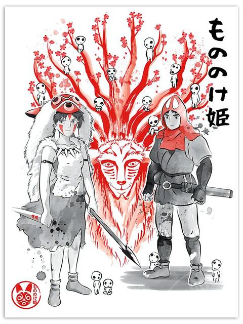 Холст в скандинавском стиле, современный печатный аниме-плакат Хаяо Миядзаки, украшение дома, настенная живопись, картина для гостиной, модульная без рамки