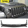 TESIN Car Cover for Jeep Wrangler JL Black PU Leather Engine Cover Front Hood Protector Accessories For Jeep Gladiator JT