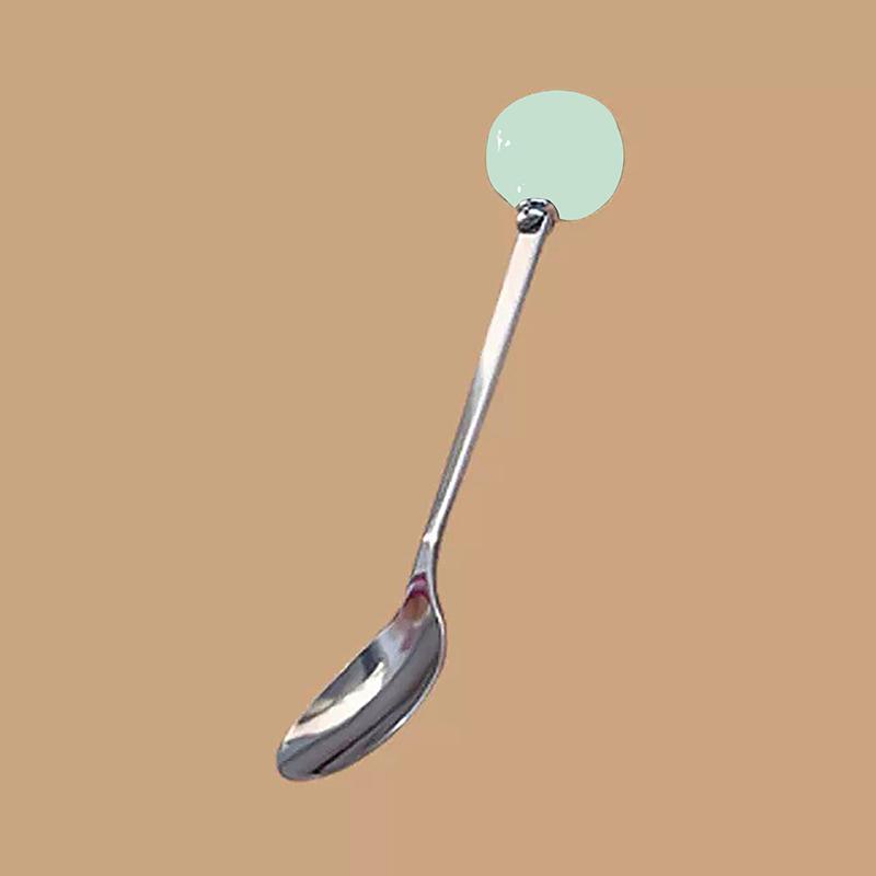 Ложка из нержавеющей стали, симпатичная кофейная ложка для мороженого, десерта, чая, ложка для размешивания, для пикника, кухонные принадлежности