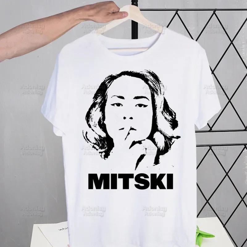 Mitski Singer Washing Machine Heart T-Shirt Men Unisex Anime Design Men Tee Shirt Homme Summer Tops Short Sleeve Vintage Style