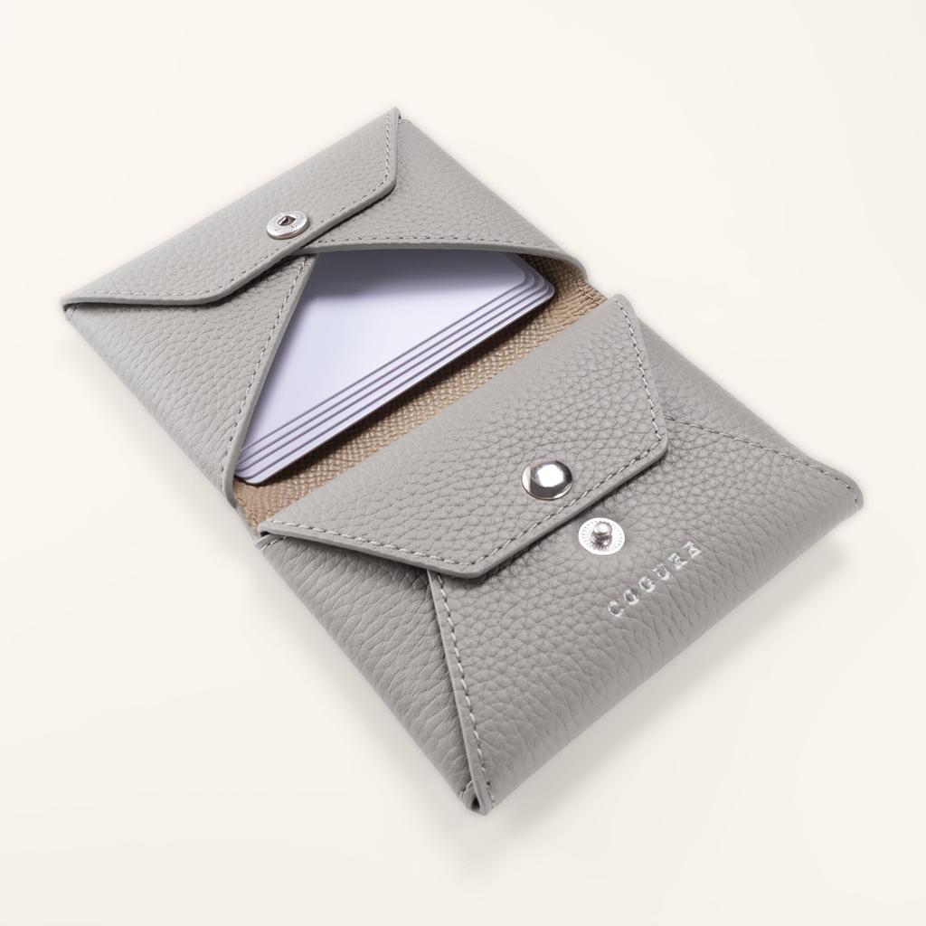 Cogure Card Business Card Coin Genuine Shrink Calf with Gift COPEC3 Green Yellow [COGURE] Case, Holder, Purse, Leather, Leather, Bi-fold, Unisex, Box,