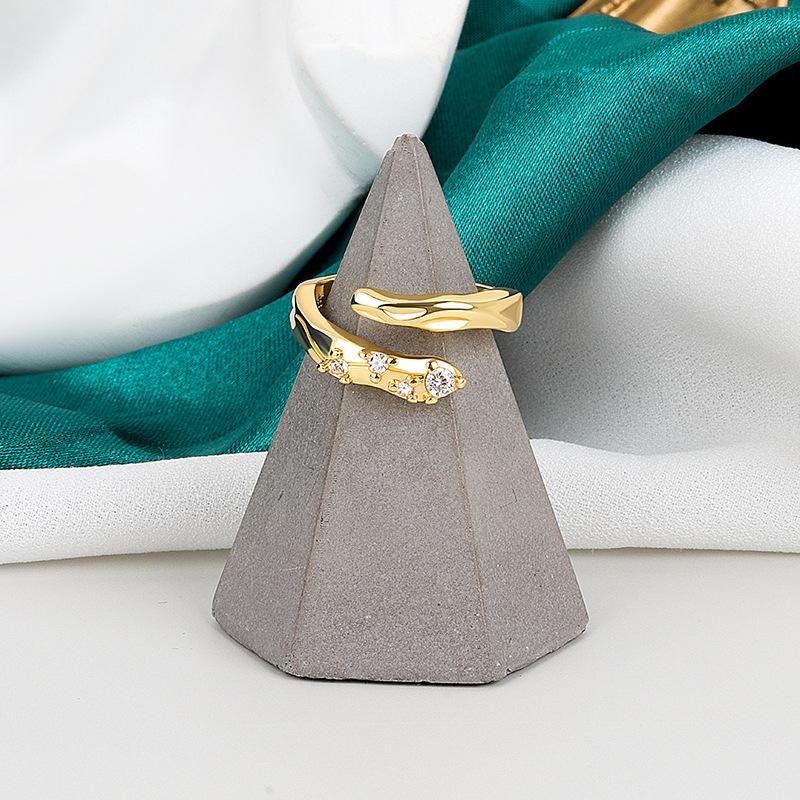 Женское персонализированное кольцо на палец с цирконием, кольца для женщин, обручальное кольцо из медного сплава золотого цвета, модные украшения на удачу, подарок, регулируемые женские кольца