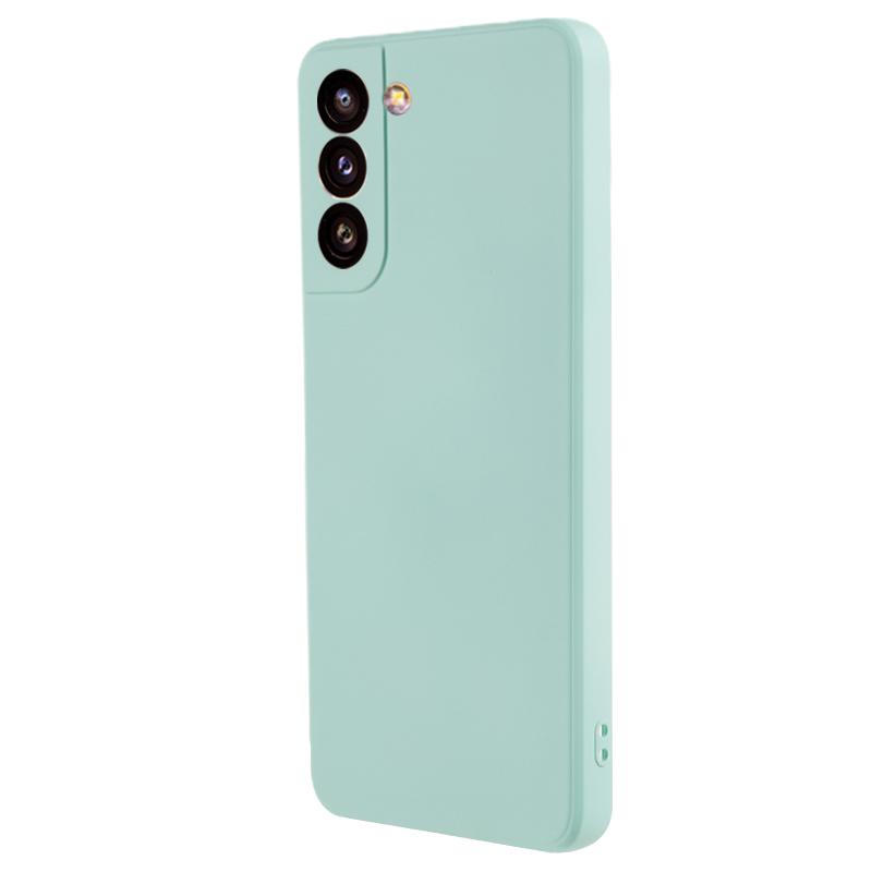 Для Samsung Galaxy S21 4G/5G Задняя крышка Чехол из ТПУ Подкладка из микрофибры Прорезиненный чехол для мобильного телефона