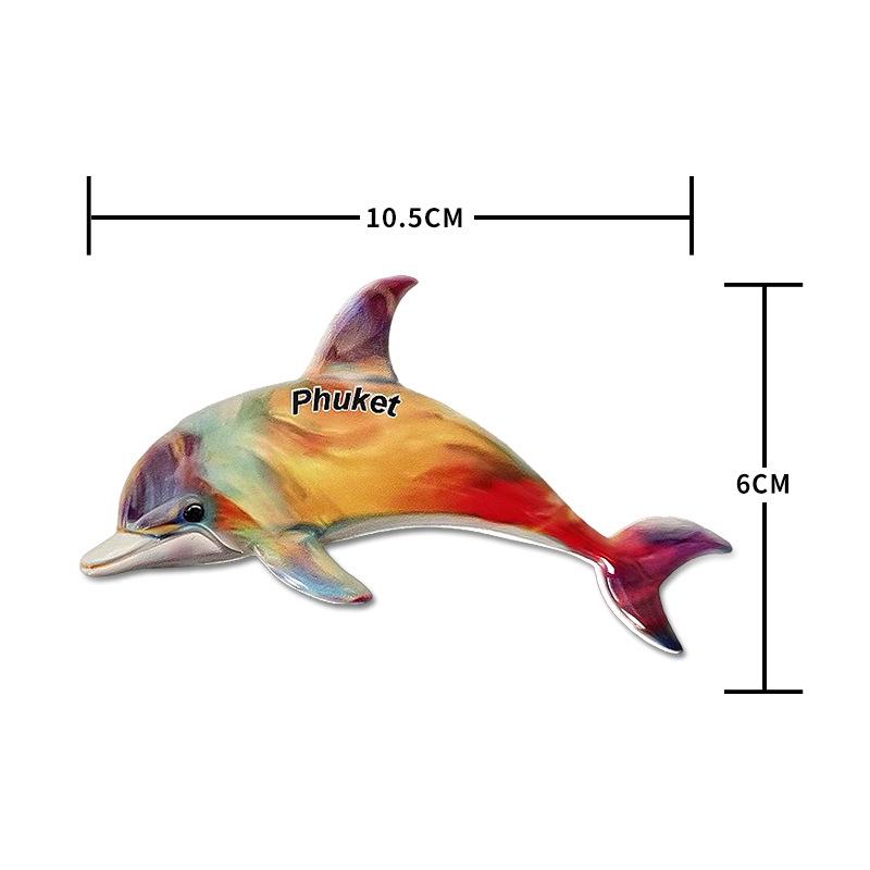 Милый дельфин ручной работы Океан Магнит на холодильник - Персонализированный сувенир для домашнего декора