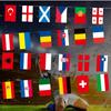 2025 European String Flags Polyester 7M 24 Countries Hanging String Flags Bunting National String Flags Football Event Decor