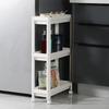 2/3 Layers Shelves Home Appliance Kitchen Storage Shelf With Wheels Mobile Bathroom Refrigerator Side Seam Storage Organizers