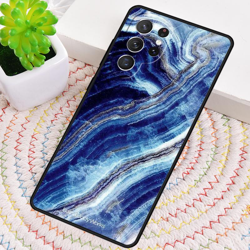 Золотой Индиго Искусственный Малахит Силиконовый Чехол Для Телефона Для Samsung Galaxy note 10 pro S26 S25 S24 S23 S22 S21 Plus S25Ultra Capa Чехол