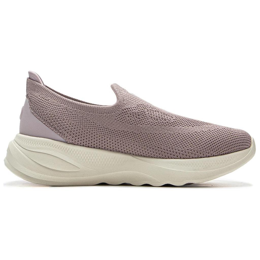 Li Ning Скользкие, износостойкие, легкие низкие повседневные кроссовки женские Голубиный серый Фиолетовый AGLV018-10