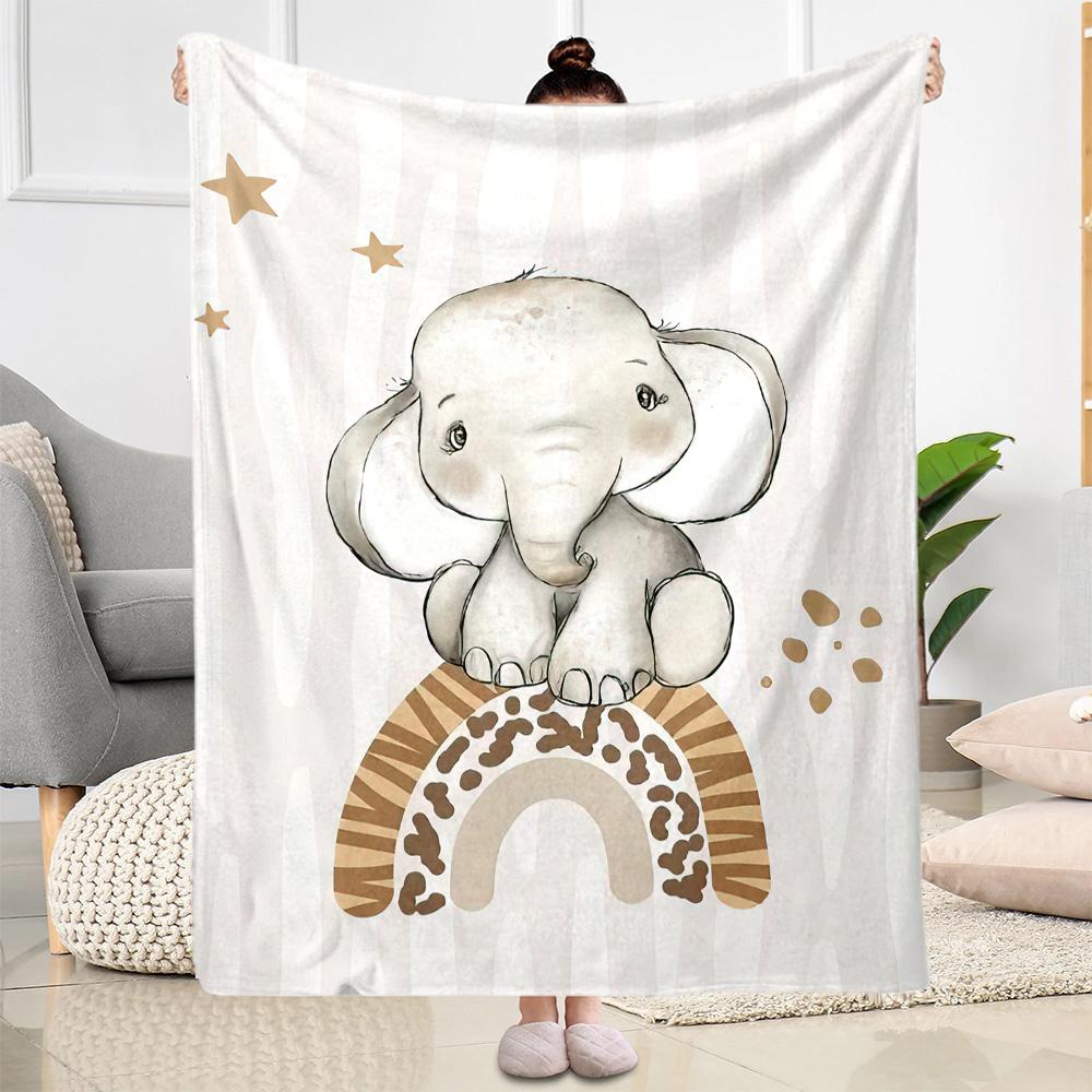Baby Deer Illustration Blankets are suitable for living rooms,making them an ideal choice for outdoor travel and gifts.