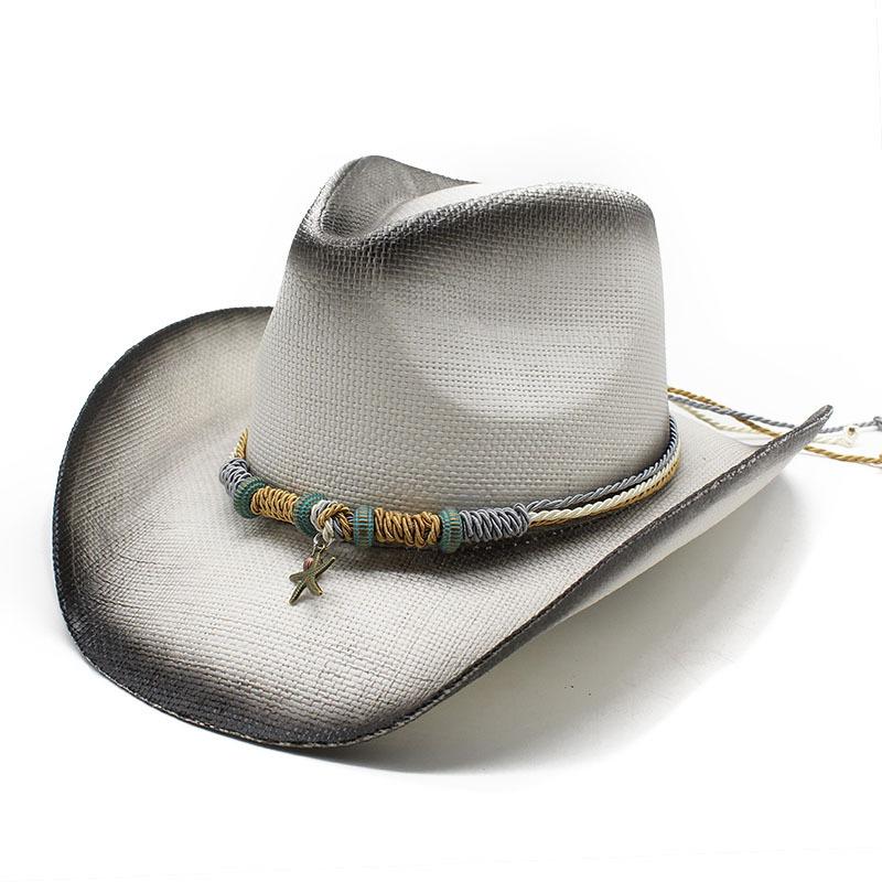 Этнический стиль Голова быка аксессуары Ковбойская шляпа в стиле вестерн Премиум-шляпа Sense Шляпа для выступлений Летняя соломенная шляпа