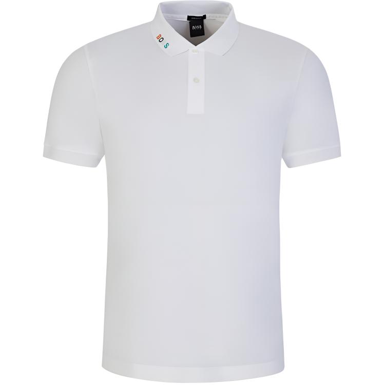 HUGO BOSS Short Sleeved Polo Shirt Men's White 50453378-100