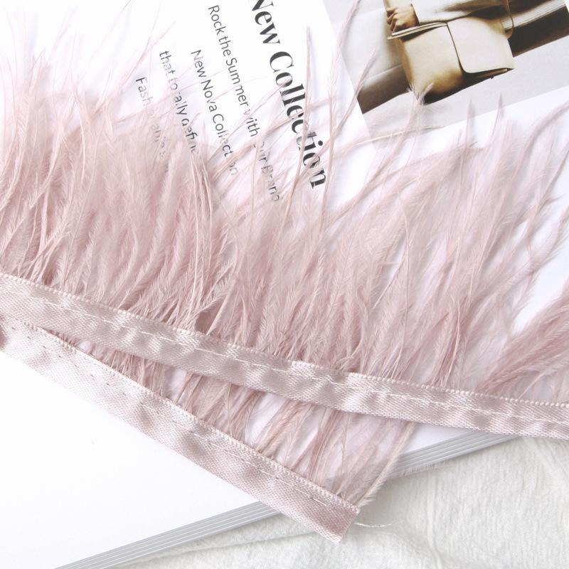 Платье из страусиных перьев 8-10 см, модное украшение, ткань с перьями и кисточками, аксессуары для одежды 