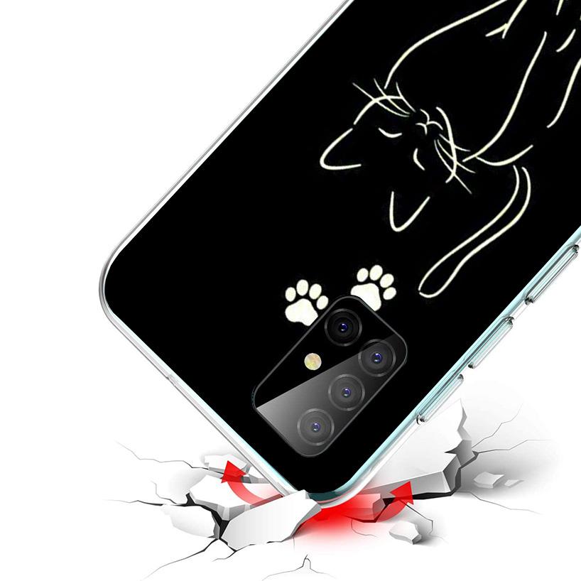 Смешная лапка кошки Милая чехол для телефона For Samsung Galaxy A52 A32 A22 A12 A51 A31 A50S A30S A20S A10S Note 20 Ultra 10 Plus S10