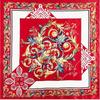 New Oil Painting Floral Print Women Silk Scarf Large Square Scarves Female Bandana Fashion Ladies Hijab Kerchief Scarves