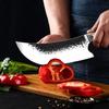 Нож повара мясника из высокоуглеродистой стали ручной работы кованые кухонные ножи китайский нож-тесак для разделки мяса кухонный инструмент с деревянной ручкой