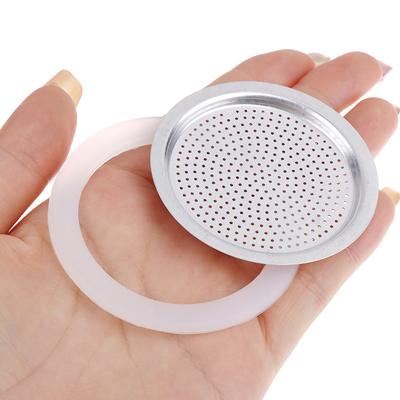 Силиконовые прокладки + алюминиевый фильтр, совместимый с заменой кофейной бутылки Moka Pot