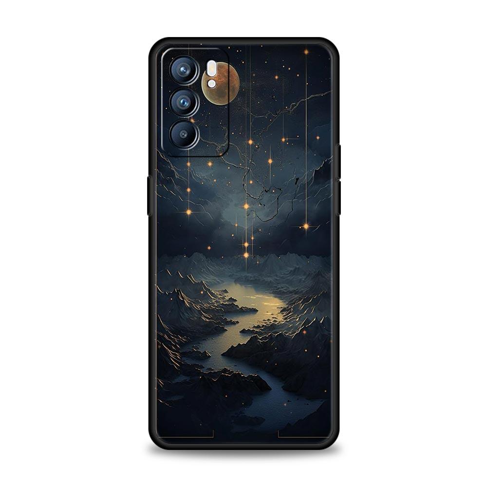 Модный Чехол для Телефона Звездное Небо Звезды Для Oppo Reno 13 12 11 10 7 F Find X5 X6 A98 A80 A79 A78 A57 A54 A31 A17 Pro Мягкий ТПУ Чехол