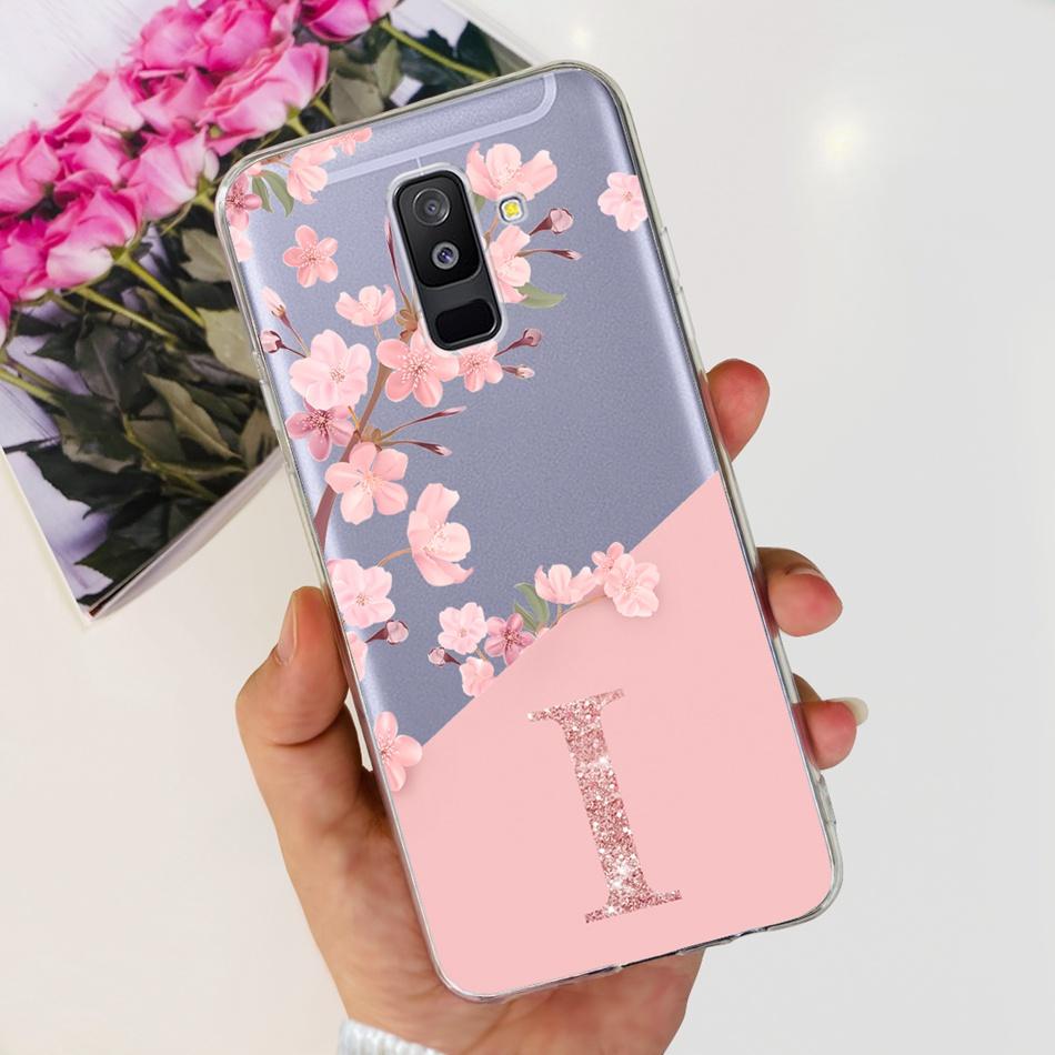 Чехол для Samsung Galaxy A6 Plus 2018 Samsung A6 (2018) Модные прозрачные чехлы из мягкого силикона TPU с буквами для телефонов Samsung Galaxy A6 Plus A605G A600F