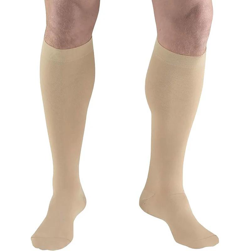 1 Pair Unisex Calf Compression Stockings Prevent Varicose Veins Shape Gradually with Pressure Elastic Open Toe Knee High Socks