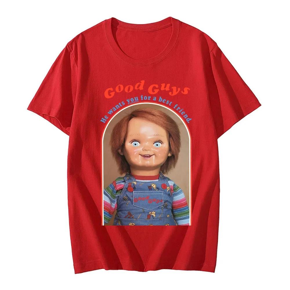 New Chucky Cotton TShirts Anime Graphic Print Women Fashion Casual Short Sleeves T Shirt Harajuku Unisex Tees Tops Clothing