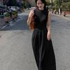2023 Casual Sleeveless Long Dress Women Outfits Bodycon Dress  Elegant Party Dresses Women Apricot Black Summer Dress 26648