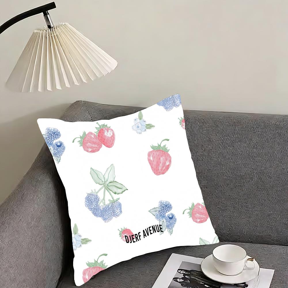 Summer Berries DDjerf AAvenue Cushion Cover Pillowcase Ultra Soft Skin Friendly Fabric Cloud Like Comfort Concealed Zipper