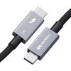 Кабель Cable Matters 80 Гбит/с плетеный Thunderbolt 5 к 120 Гбит/с пропускная способность 240 Вт Thunderbolt 5 Thunderbolt Черный [Сертифицирован Intel] - 0,5 м, [Up Boost,