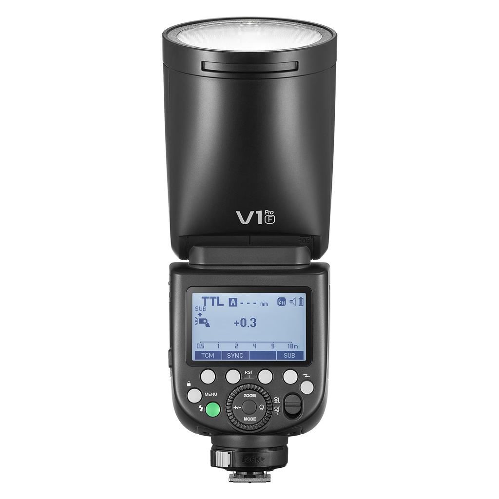 GODOX V1 PRO F 2.4G Wireless Camera Flash 1/8000s HSS 1.3s Recycle Time with M/TTL Flash Mode 10