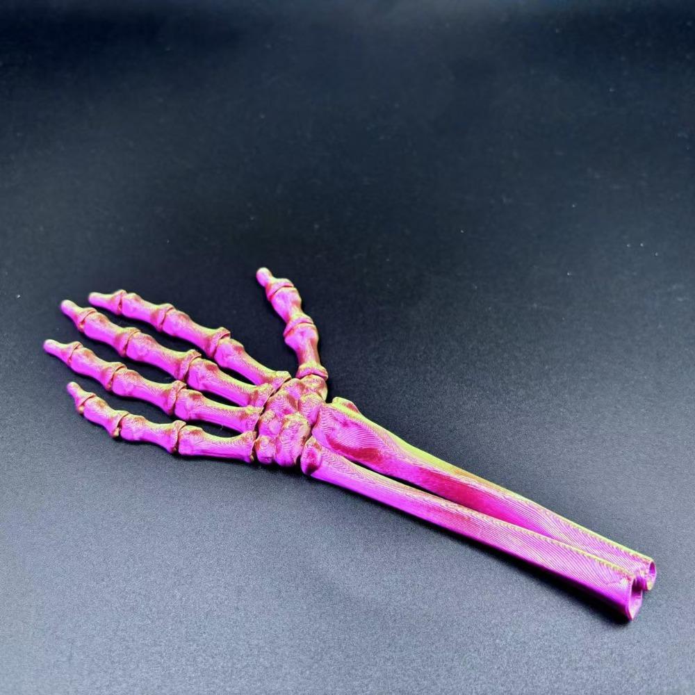 2PCS 7 Colors Simulated Skeleton Palm PLA Halloween Skull Hand Table Ornament