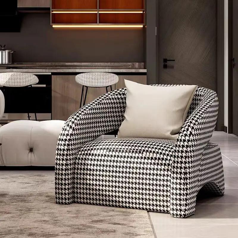 Повседневный тканевый одноместный диван, скандинавский простой, мебель для гостиной с подлокотником и спинкой, кресло для отдыха, современное диванное кресло для досуга