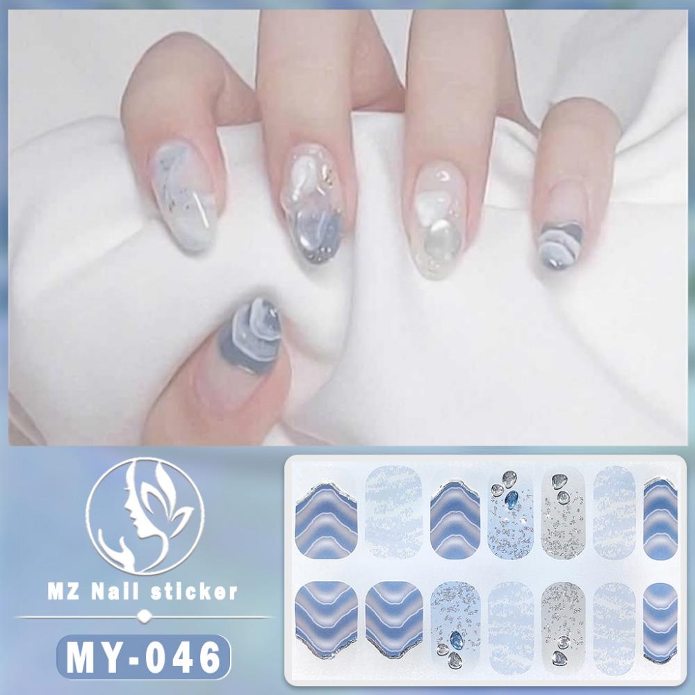 Трехмерная водонепроницаемая гелевая пленка для ногтей без запекания, полная наклейка, имитация бриллиантов, пленочная бумага для ногтей, пленочная бумага для ногтей