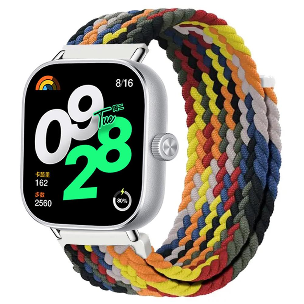Плетеная одинарная петля для ремешка Xiaomi Redmi Watch 4, регулируемый спортивный ремешок, нейлоновая замена, ремешок Miband 8 pro