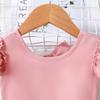 Children Clothing Girls Summer Solid Color Backless Bow Dress Princess Daily Casual Dresses for 2-7 Years Old