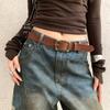 Ремень Maillard Styles в стиле ретро из замши с металлической пряжкой, универсальный декоративный ремень.