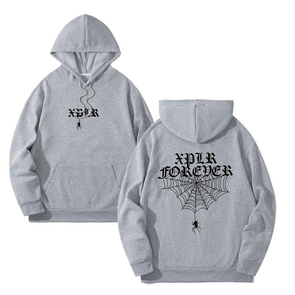 Толстовка унисексXPLR Hell Week Spider Merch, зимние толстовки с капюшоном, милая уличная одежда, с длинными рукавами, новый свитшот с логотипом Y2K