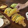 Bamboo Taco Holders Holds 8 Tacos Each Taco Tray Multi-Use Food Stands Hard Shell Tacos Rack for Kitchen Charcuterie Tortillas