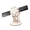 1 Set DIY Solar Artificial Satellite Model Kit Educational Handmade Wooden Puzzle Satellite