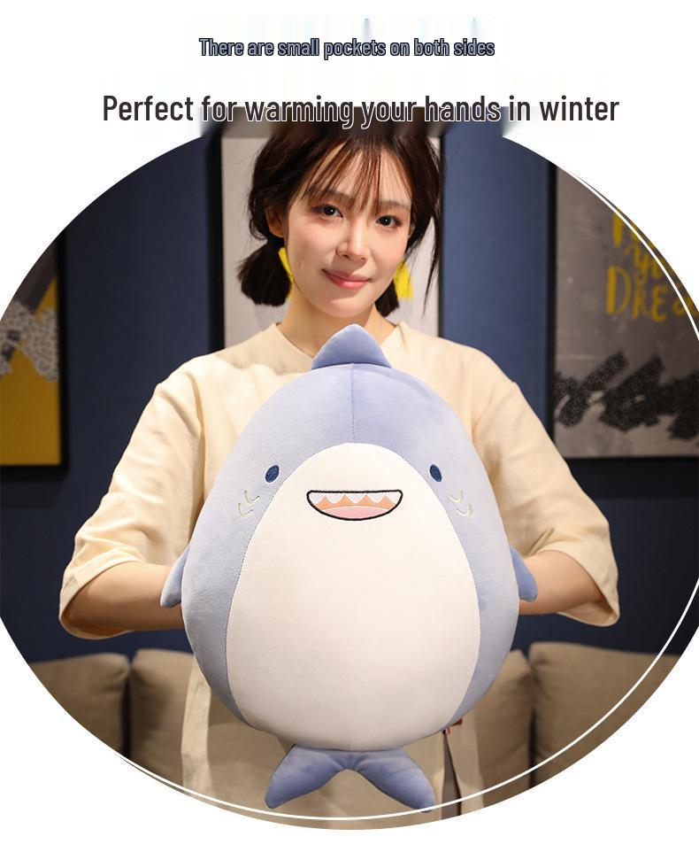 Грелка Желтая Утка Акула Плюшевая Игрушка и Плед - Милая, Мягкая, Вкладываемая, Идеально для Время Сна или Комнат с Кондиционером